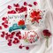 G128 Valentine's Day Decoration Love Heart Waterproof Throw Pillow | 18 x 18 In | Set of 4, Beautiful Cushion Covers for Valentine's Day Sofa Couch Decoration, Pillow Insert Included